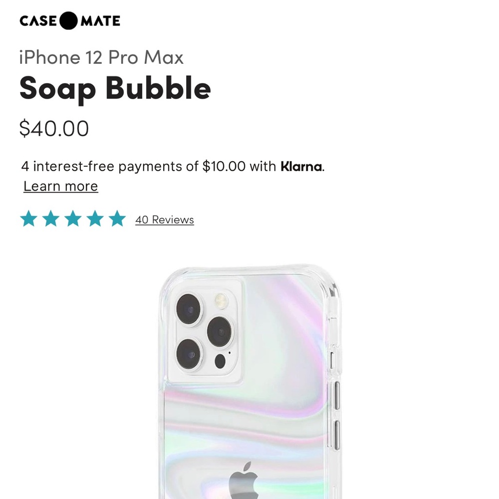 Case-mate iPhone 12 Pro Max Soap Bubble Case